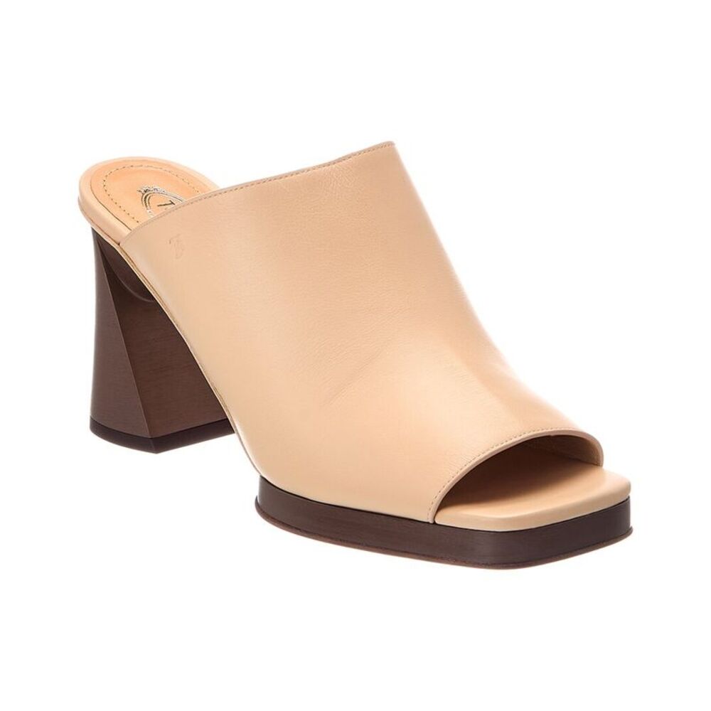 Tod's Leather Sandal, Beige